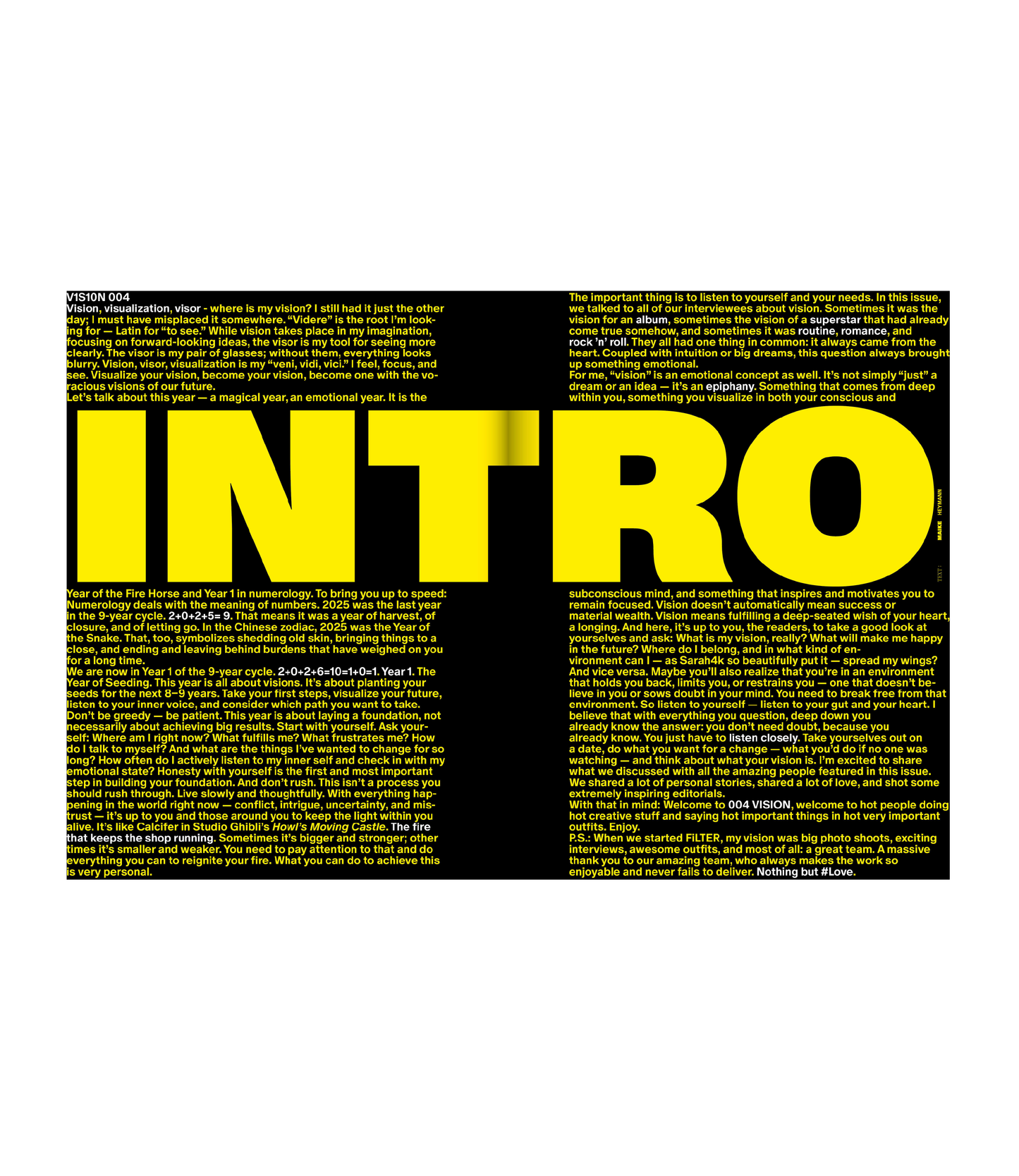 #ISSUE 004 VISION